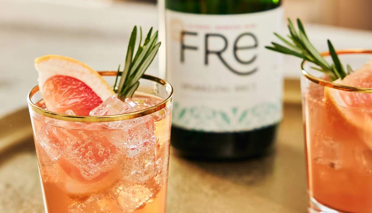 FRE grapefruit rosemary mocktail